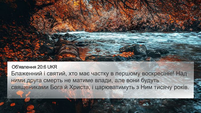 Об'явлення 20:6 UKR Bible Verse Image