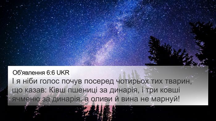 Об'явлення 6:6 UKR Bible Verse Image