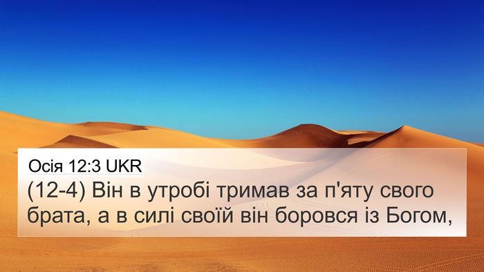 Осія 12:3 UKR Bible Verse Image