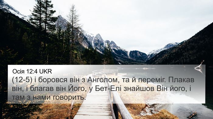 Осія 12:4 UKR Bible Verse Image