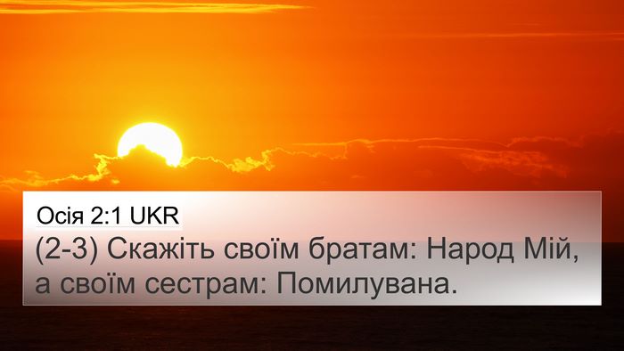 Осія 2:1 UKR Bible Verse Image