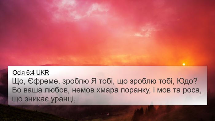 Осія 6:4 UKR Bible Verse Image