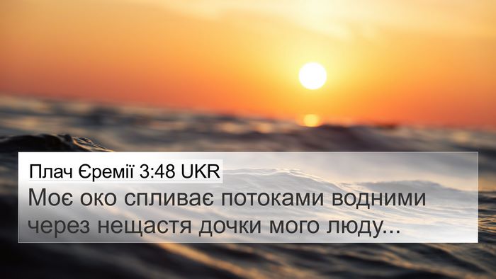 Плач Єремії 3:48 UKR Bible Verse Image
