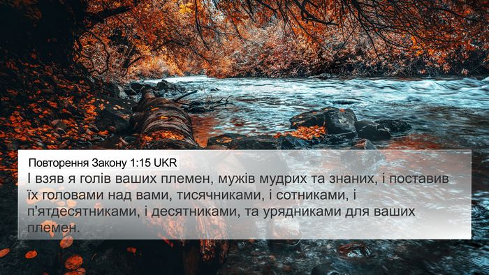 Повторення Закону 1:15 UKR Bible Verse Image