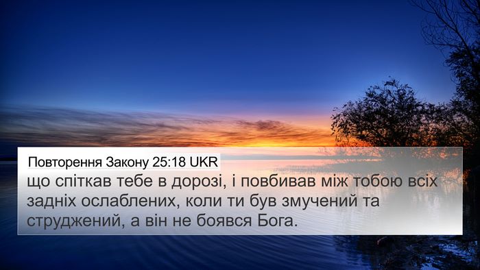 Повторення Закону 25:18 UKR Bible Verse Image
