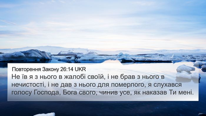 Повторення Закону 26:14 UKR 4K Wallpaper - Не їв я з нього в жалобі - 4K Wallpaper Bible Verse