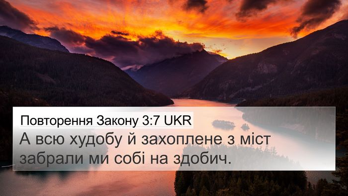 Повторення Закону 3:7 UKR 4K Wallpaper - А всю худобу й захоплене з - 4K Wallpaper Bible Verse