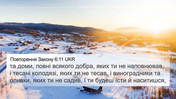 Повторення Закону 6:11 UKR 4K Wallpaper - та доми, повні всякого - 4K Wallpaper Bible Verse