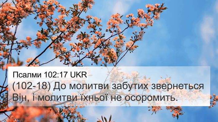 Псалми 102:17 UKR Bible Verse Image