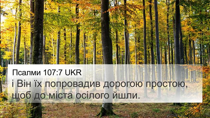 Псалми 107:7 UKR Bible Verse Image