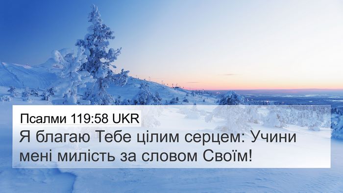 Псалми 119:58 UKR Bible Verse Image