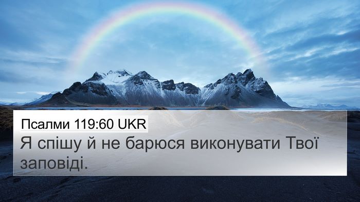 Псалми 119:60 UKR Bible Verse Image