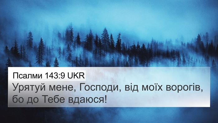 Псалми 143:9 UKR Bible Verse Image