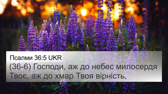 Псалми 36:5 UKR Bible Verse Image