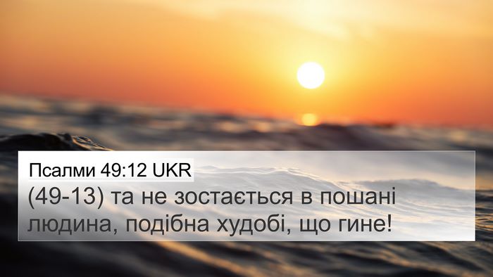 Псалми 49:12 UKR Bible Verse Image