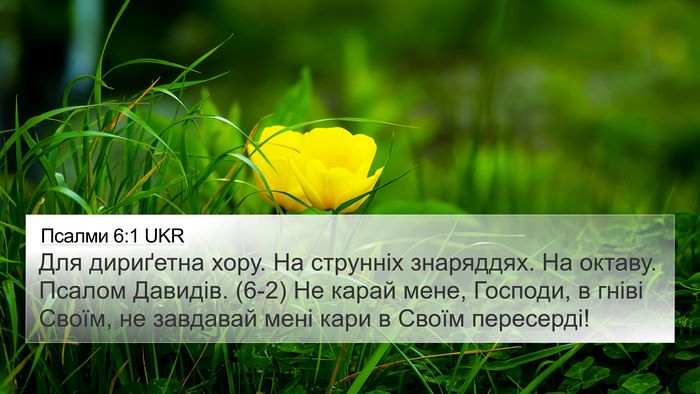 Псалми 6:1 UKR Bible Verse Image