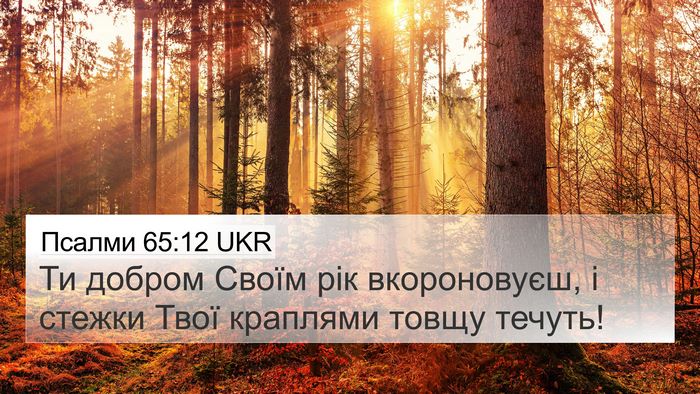 Псалми 65:12 UKR Bible Verse Image