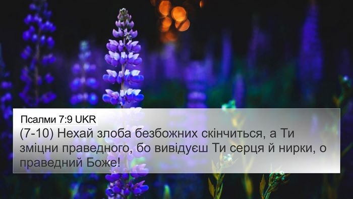 Псалми 7:9 UKR Bible Verse Image