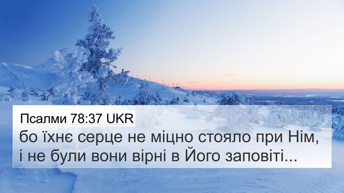 Псалми 78:37 UKR Bible Verse Image