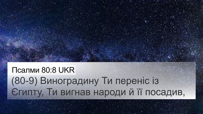 Псалми 80:8 UKR Bible Verse Image