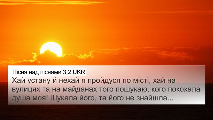 Пісня над піснями 3:2 UKR Bible Verse Image