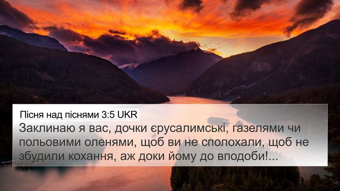 Пісня над піснями 3:5 UKR Bible Verse Image