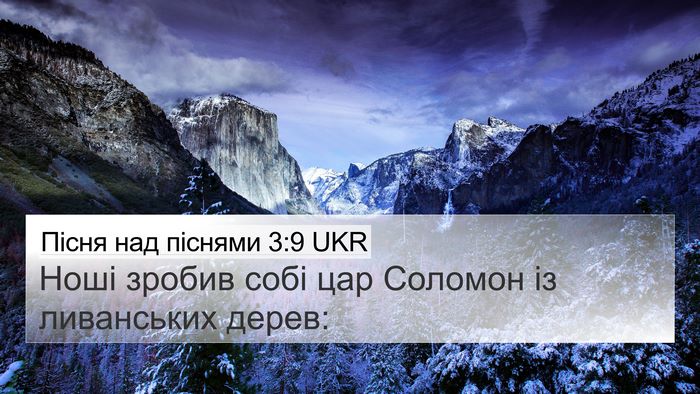 Пісня над піснями 3:9 UKR 4K Wallpaper - Ноші зробив собі цар - 4K Wallpaper Bible Verse