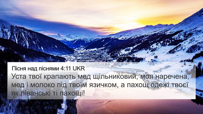 Пісня над піснями 4:11 UKR Bible Verse Image
