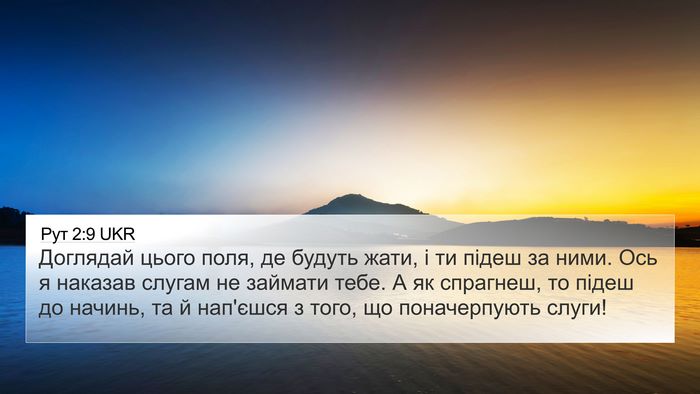 Рут 2:9 UKR Bible Verse Image