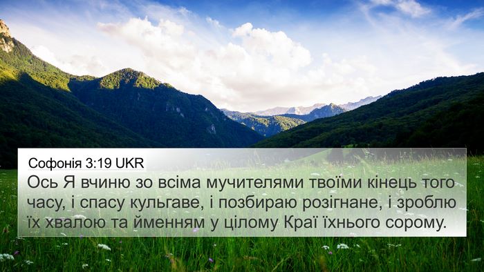 Софонія 3:19 UKR Bible Verse Image