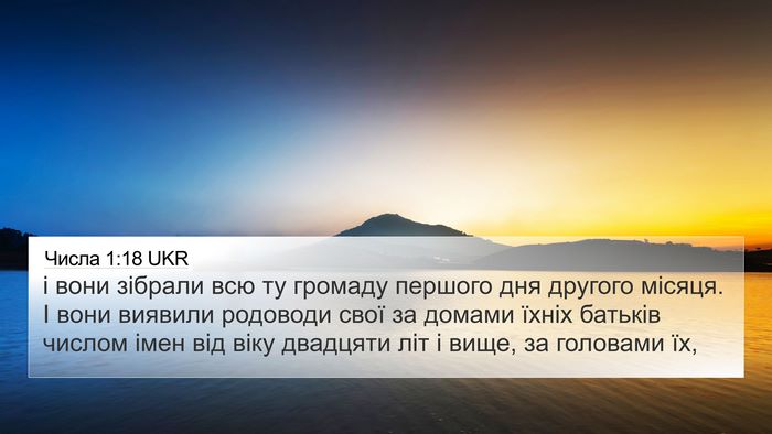 Числа 1:18 UKR Bible Verse Image