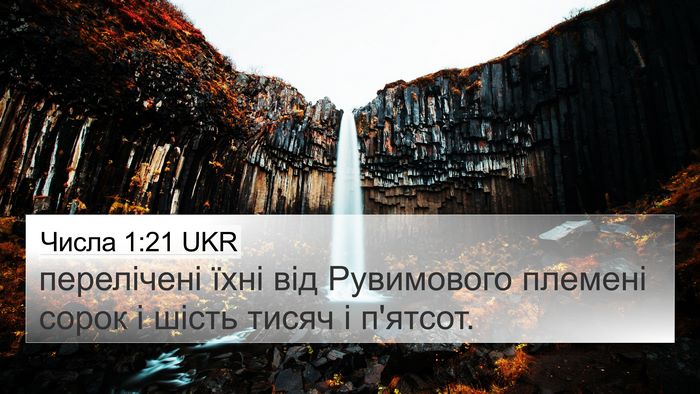 Числа 1:21 UKR Bible Verse Image