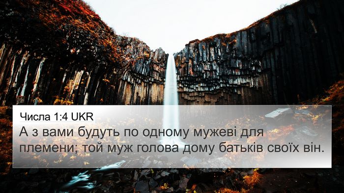 Числа 1:4 UKR Bible Verse Image