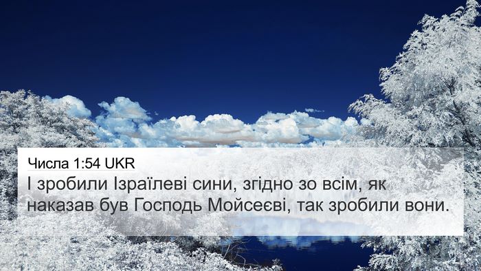Числа 1:54 UKR Bible Verse Image