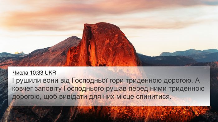 Числа 10:33 UKR Bible Verse Image