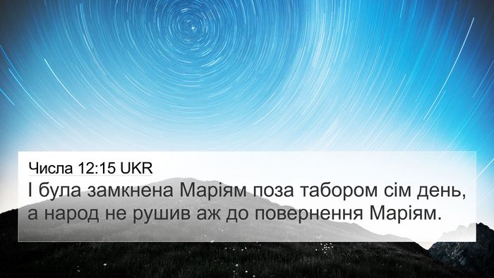 Числа 12:15 UKR Bible Verse Image