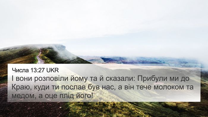 Числа 13:27 UKR Bible Verse Image