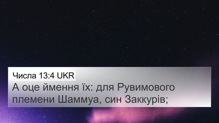 Числа 13:4 UKR Bible Verse Image