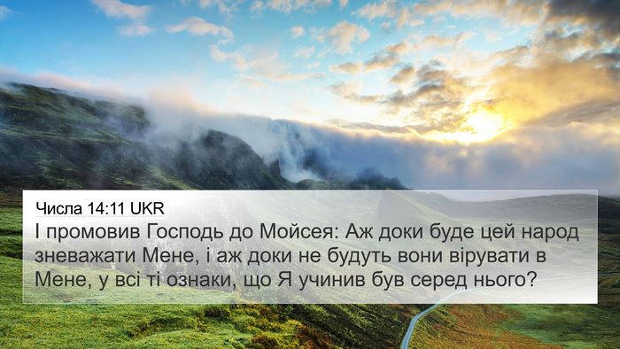 Числа 14:11 UKR Bible Verse Image