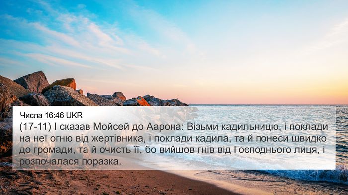 Числа 16:46 UKR Bible Verse Image
