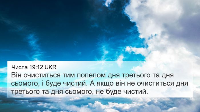 Числа 19:12 UKR Bible Verse Image