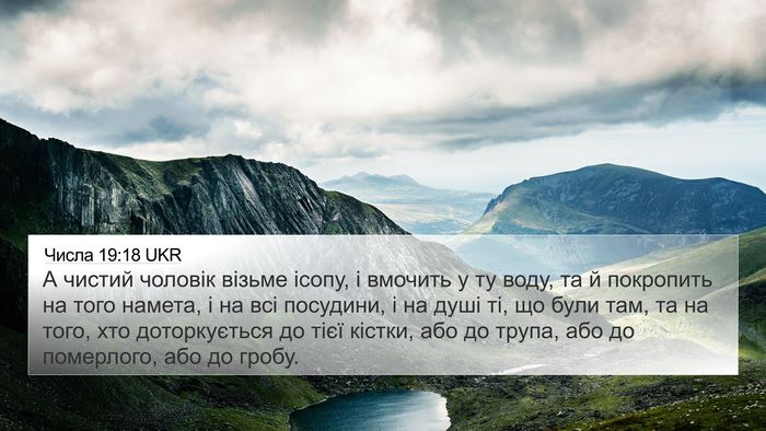 Числа 19:18 UKR 4K Wallpaper - А чистий чоловік візьме - 4K Wallpaper Bible Verse