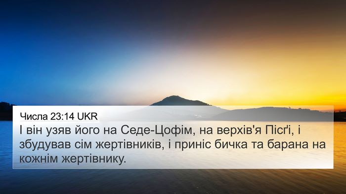 Числа 23:14 UKR Bible Verse Image
