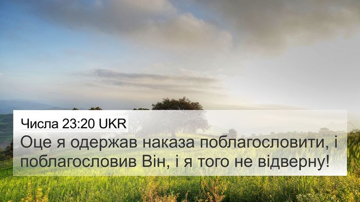 Числа 23:20 UKR Bible Verse Image