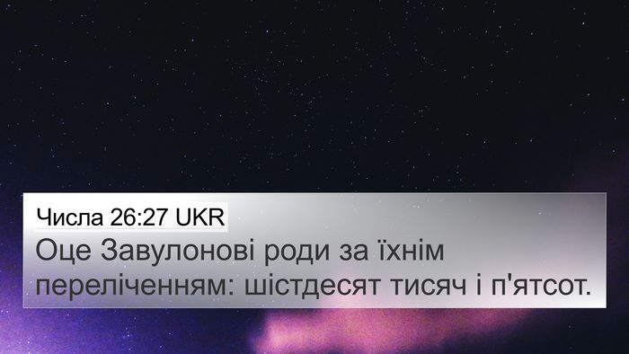 Числа 26:27 UKR Bible Verse Image