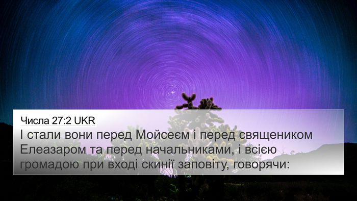 Числа 27:2 UKR Bible Verse Image