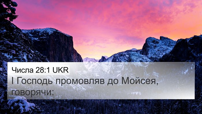 Числа 28:1 UKR Bible Verse Image