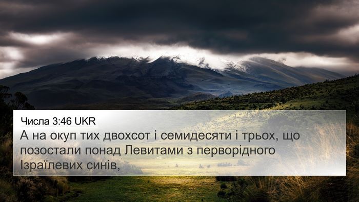 Числа 3:46 UKR 4K Wallpaper - А на окуп тих двохсот і - 4K Wallpaper Bible Verse