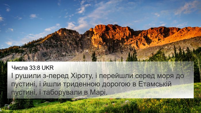 Числа 33:8 UKR Bible Verse Image
