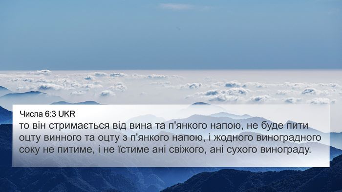 Числа 6:3 UKR 4K Wallpaper - то він стримається від - 4K Wallpaper Bible Verse